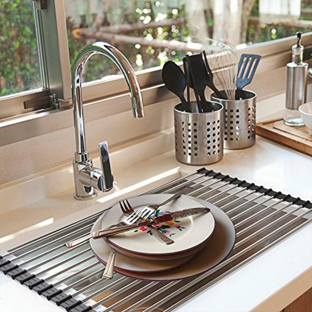 Roll up Dish Drying Rack Over The Sink Kitchen Roll up Sink Drying Rack view 3