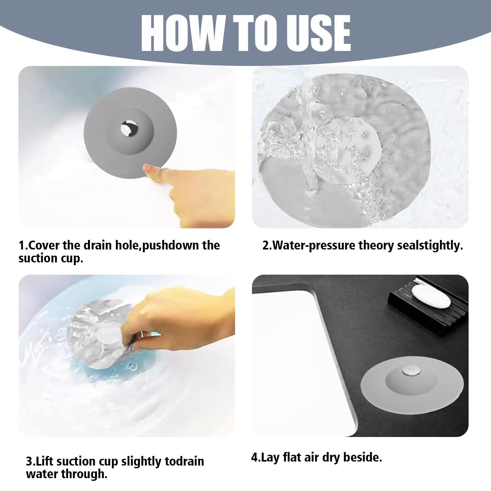 Hair Trap Hair Catcher Bathtub Drain Stopper Protectors Cover Easy to Install view 5