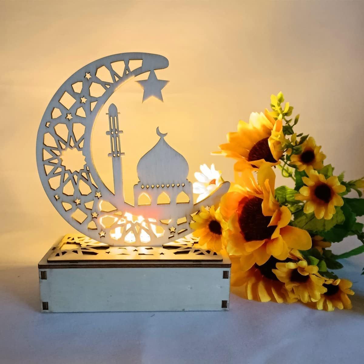 Crafts Night Light 3D Handmade LED Lights Eid Ornaments Gift for Muslims view 2
