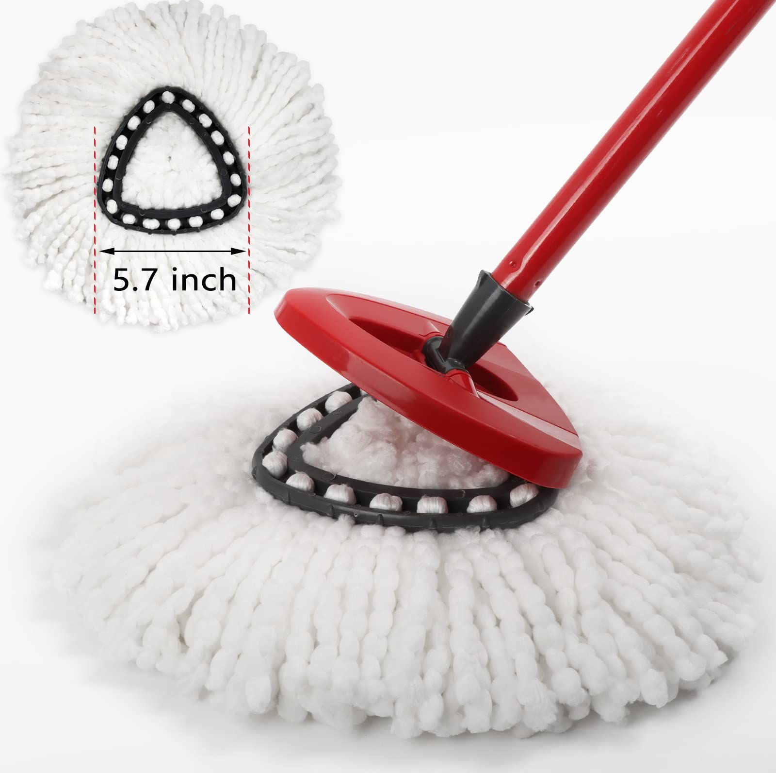 Corner mop head, ultra-fine fiber, 360 degree rotating mop accessory view 5
