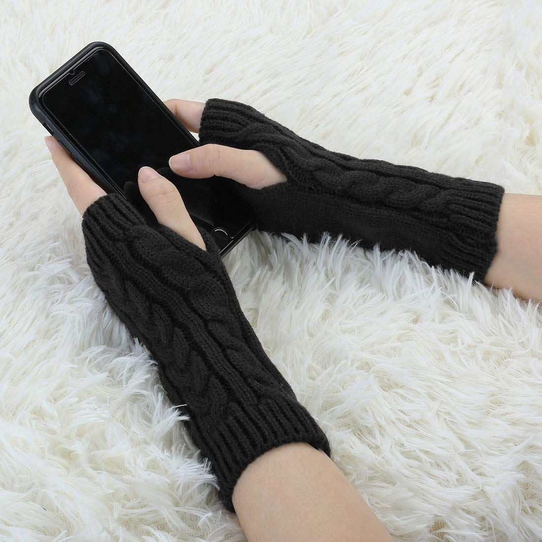 half finger gloves, men's and women's wrist protectors, exposed fingers, long view 4