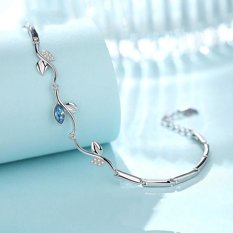 Literary flower branch blue crystal diamond view 2