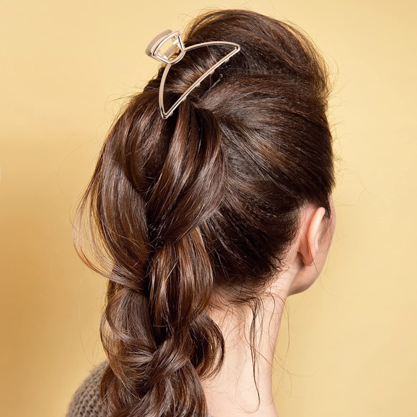 Claw clip, large metal hair clip, women's large hair clip, thick and thin hair view 4