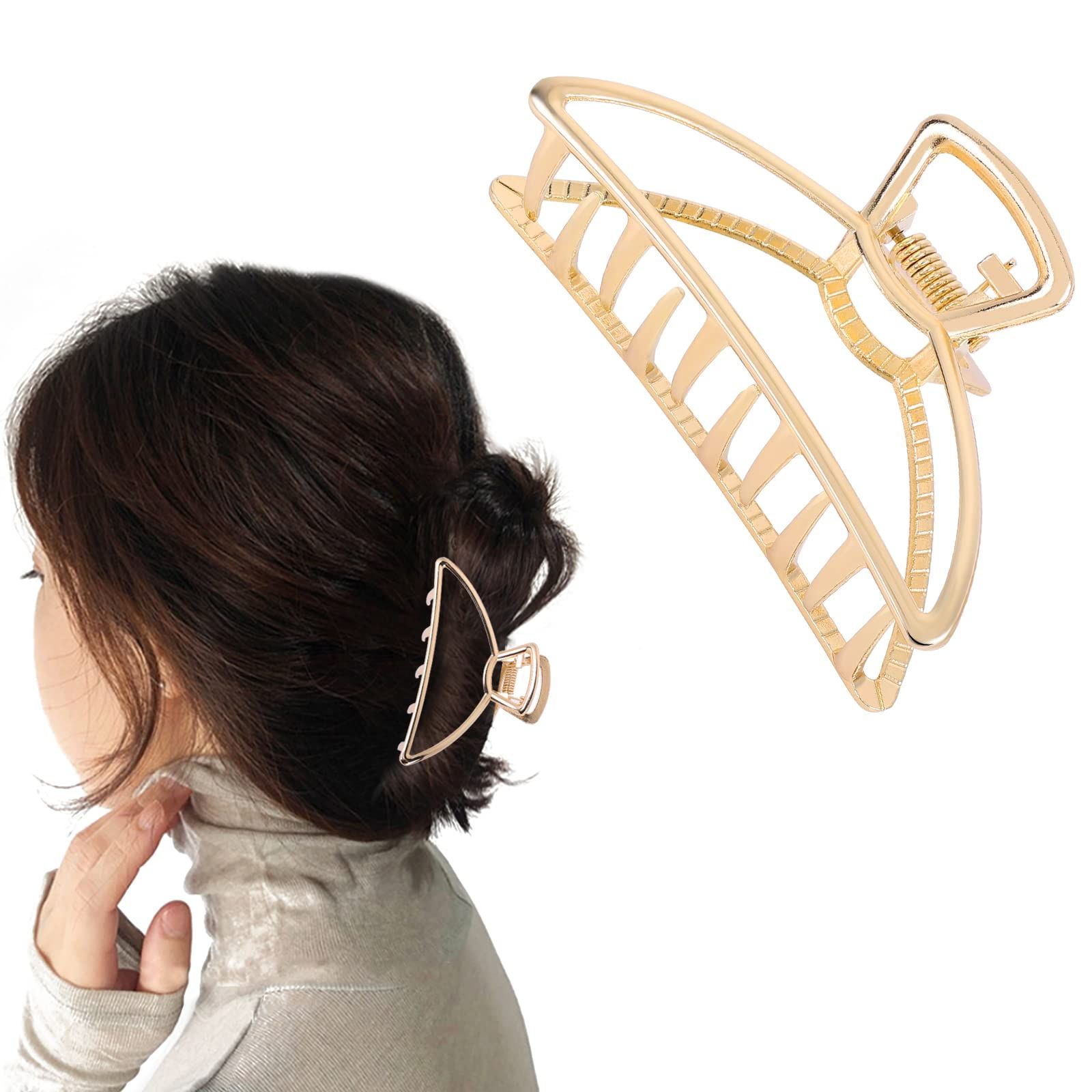 Claw clip, large metal hair clip, women's large hair clip, thick and thin hair view 5