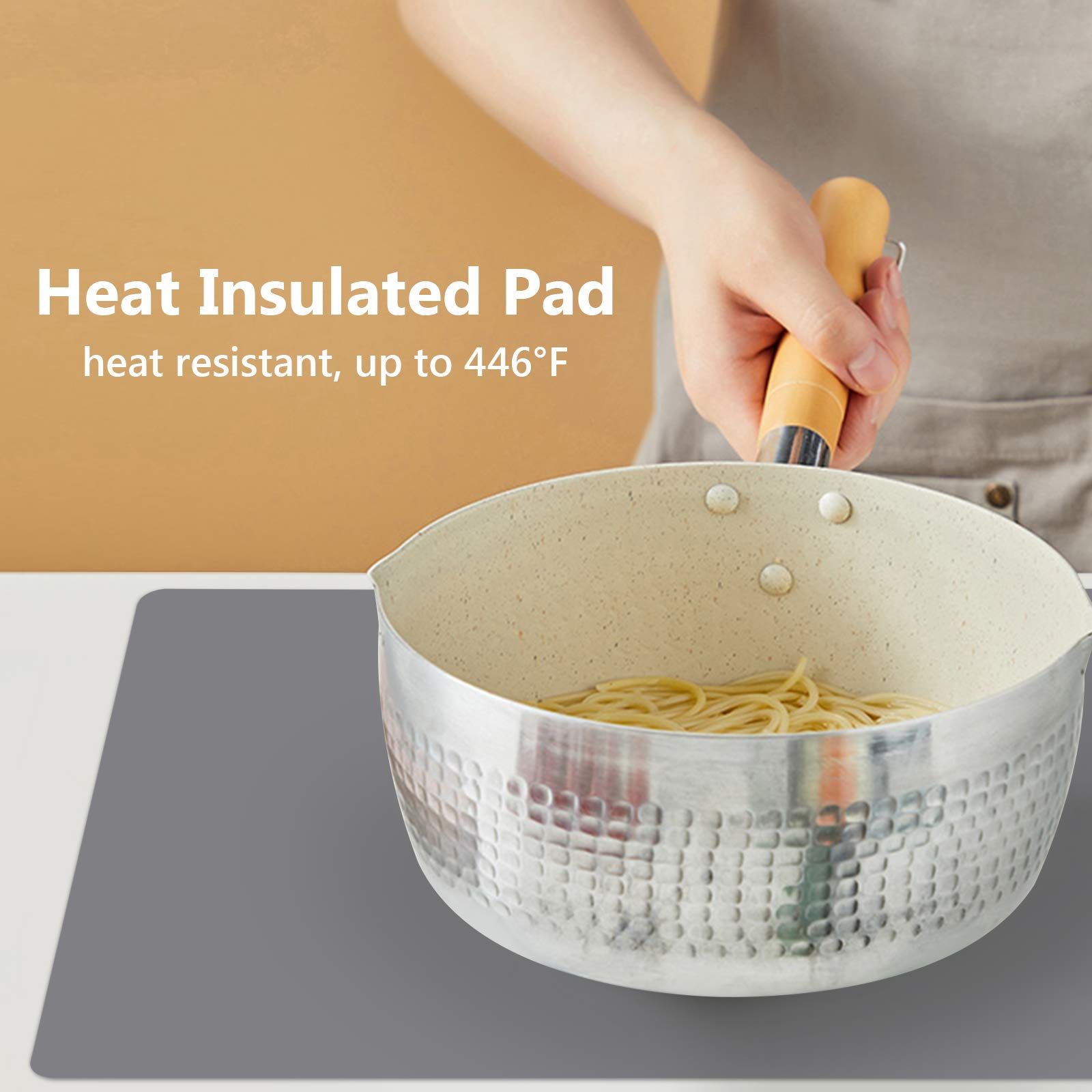 Silicone Mats for Kitchen Counter， Nonskid Heat Resistant Desk Saver Pad view 3