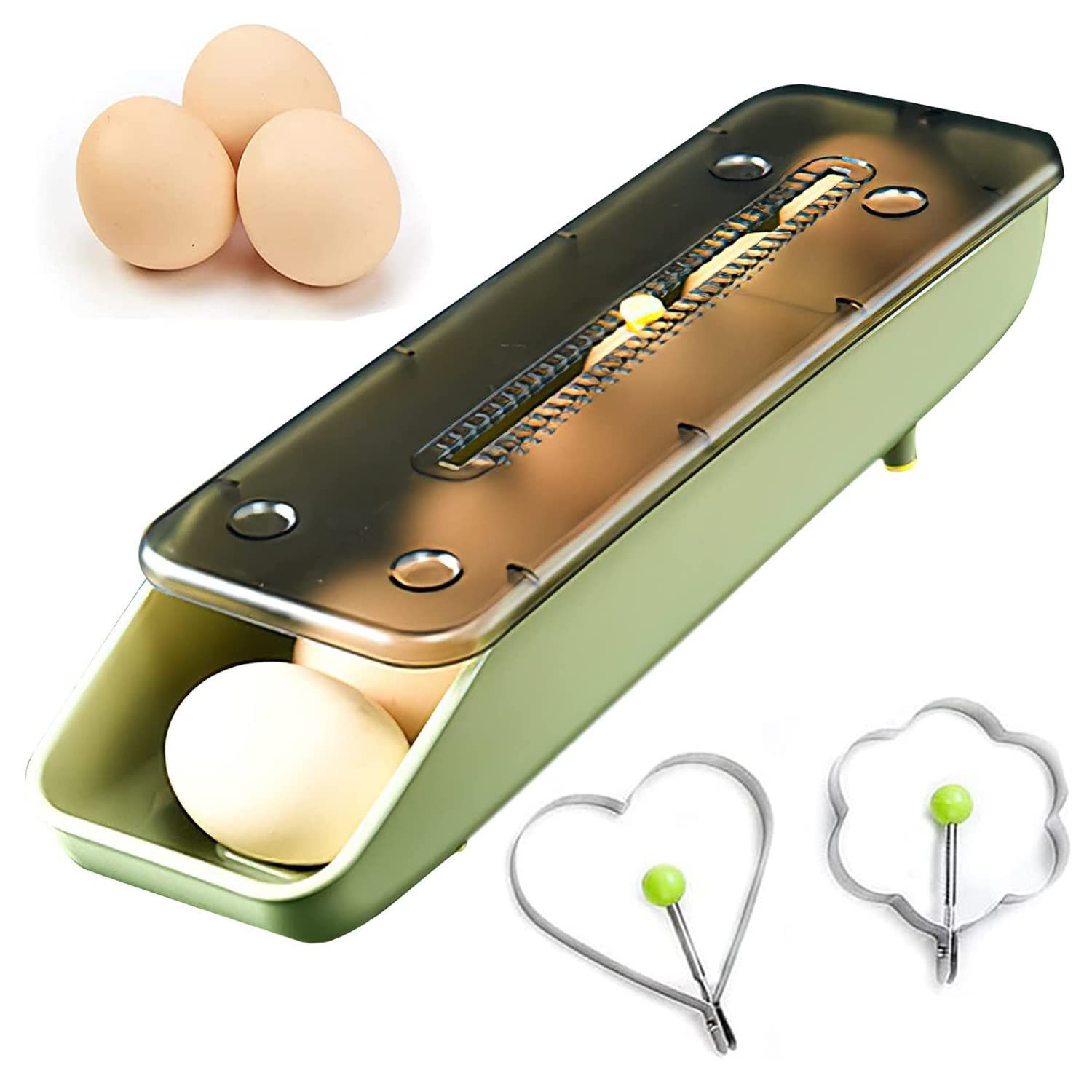 Rolling Egg Dispenser, Egg Holder for Refrigerator, Auto Rolling Design Egg — image 1