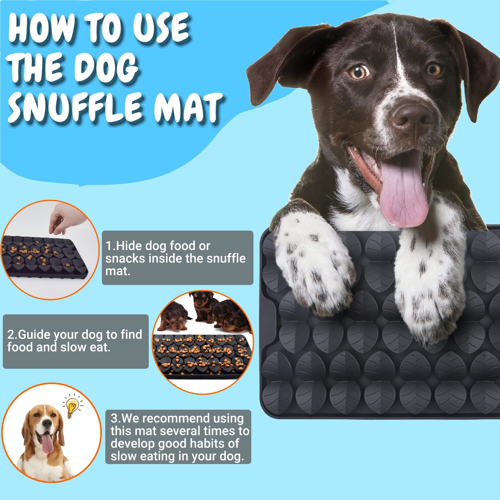 Pet sniffing, licking, and buffering pads. Pet supplies. Slow food suction view 4