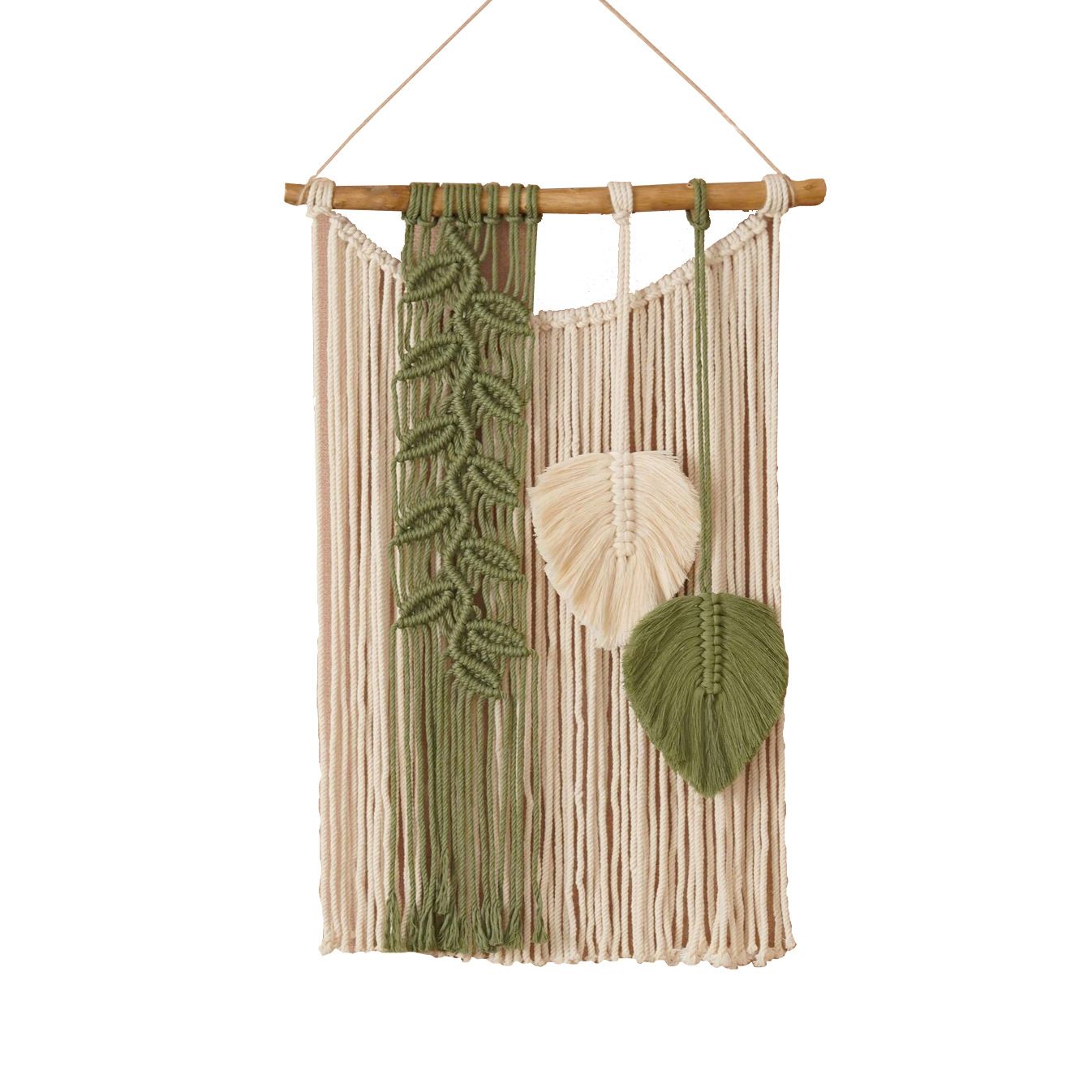 Wall Hanging Decor Boho Woven Leaf Tassels Wall Decor Modern Wall Art for