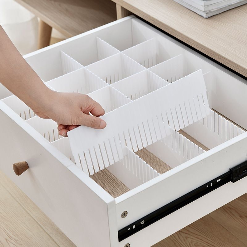 5Pcs Plastic Drawer Organize Storage Boxes Wardrobe Closet Bedroom Divider view 2