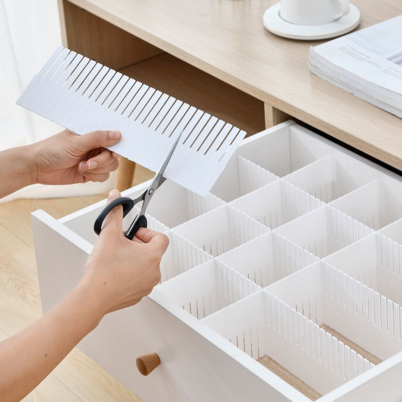 5Pcs Plastic Drawer Organize Storage Boxes Wardrobe Closet Bedroom Divider view 3