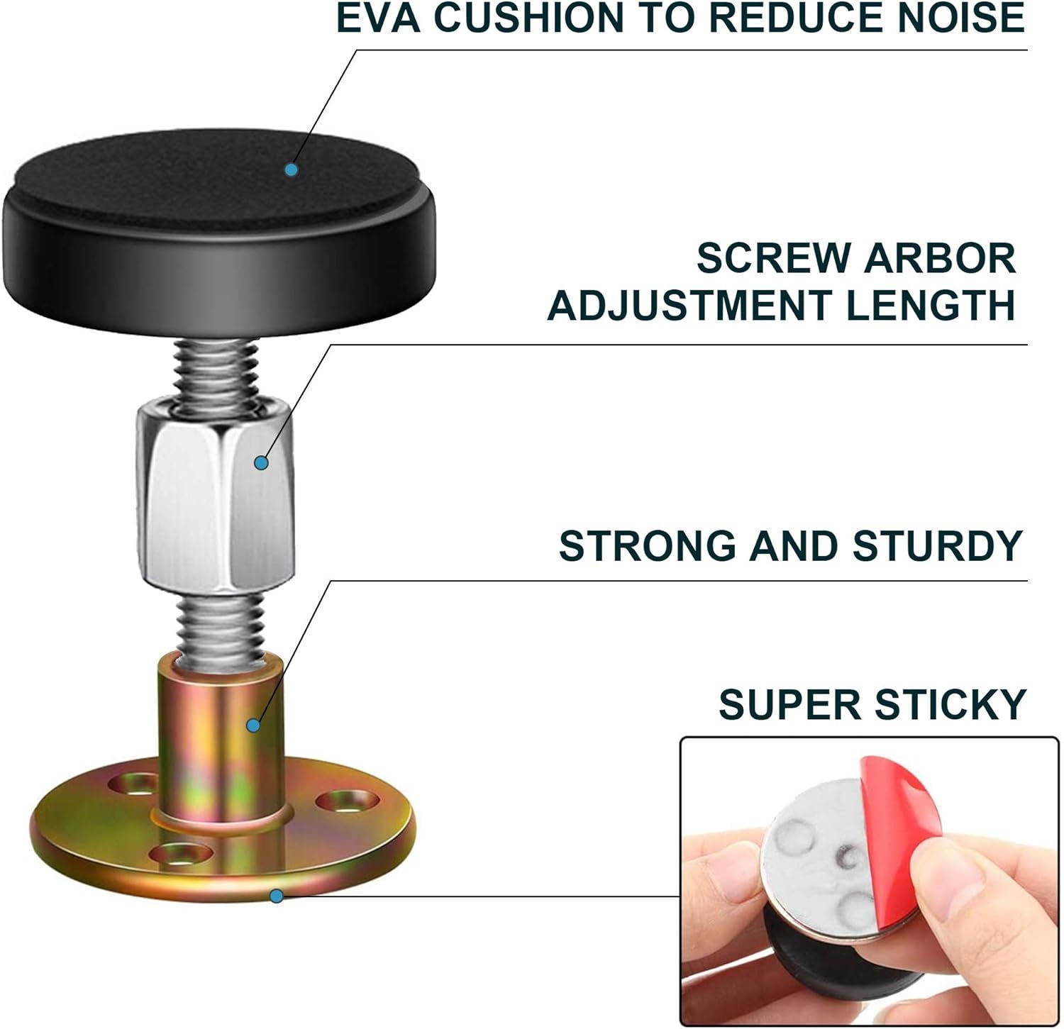 Adjustable Threaded Bed Frame Anti-Shake Tool for Bed view 2