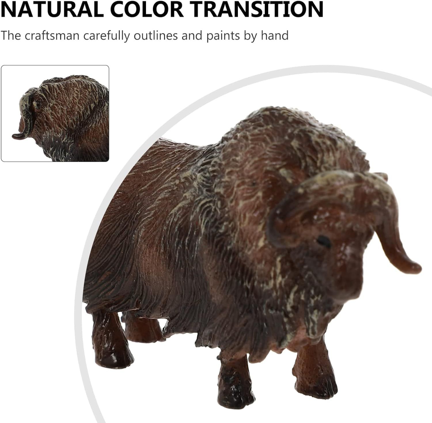 4Pcs Miniature Cattle Figurines Set Animal Animal Figures Cow Toys Bull Toys view 3