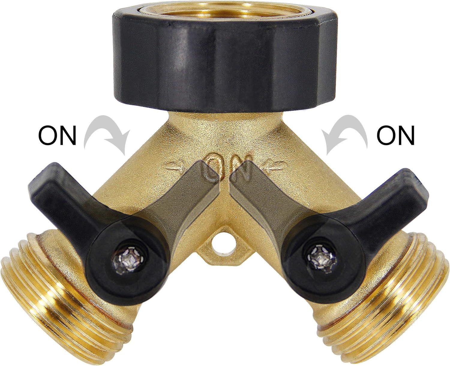 2 Way Brass Hose Splitter view 2