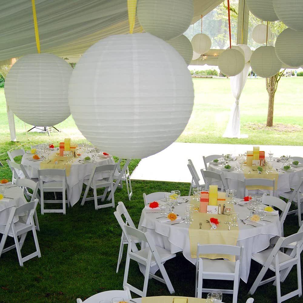 inese White Hanging Paper Lantern in 4” 6” 8” 10” 12” Great for Wedding and view 2