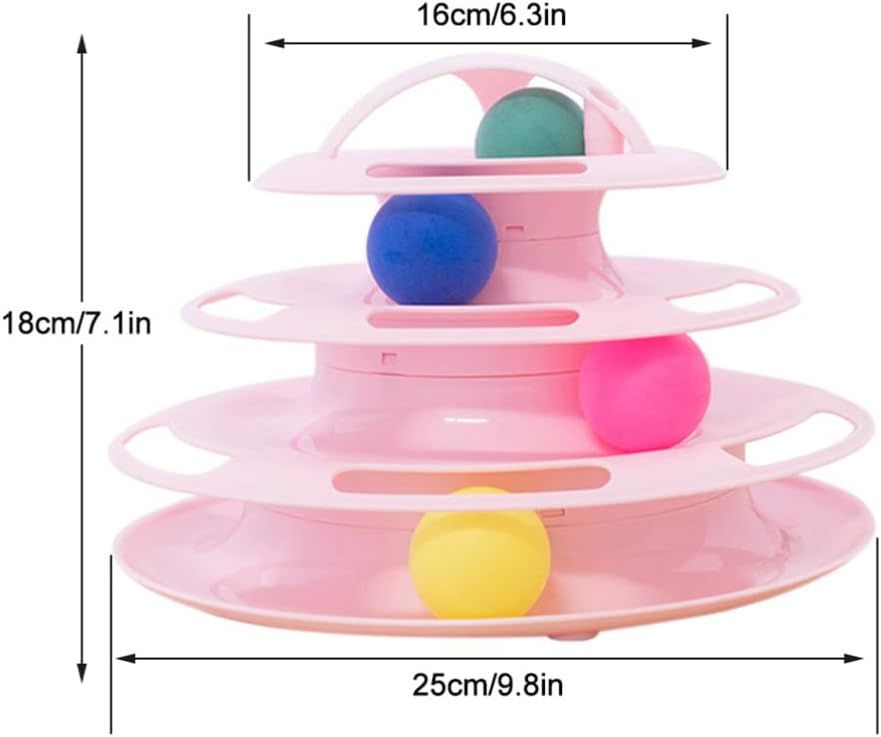 Cat Toy Four Layer Turntable Feather Teaser cat Stick Teaser cat Toy cat