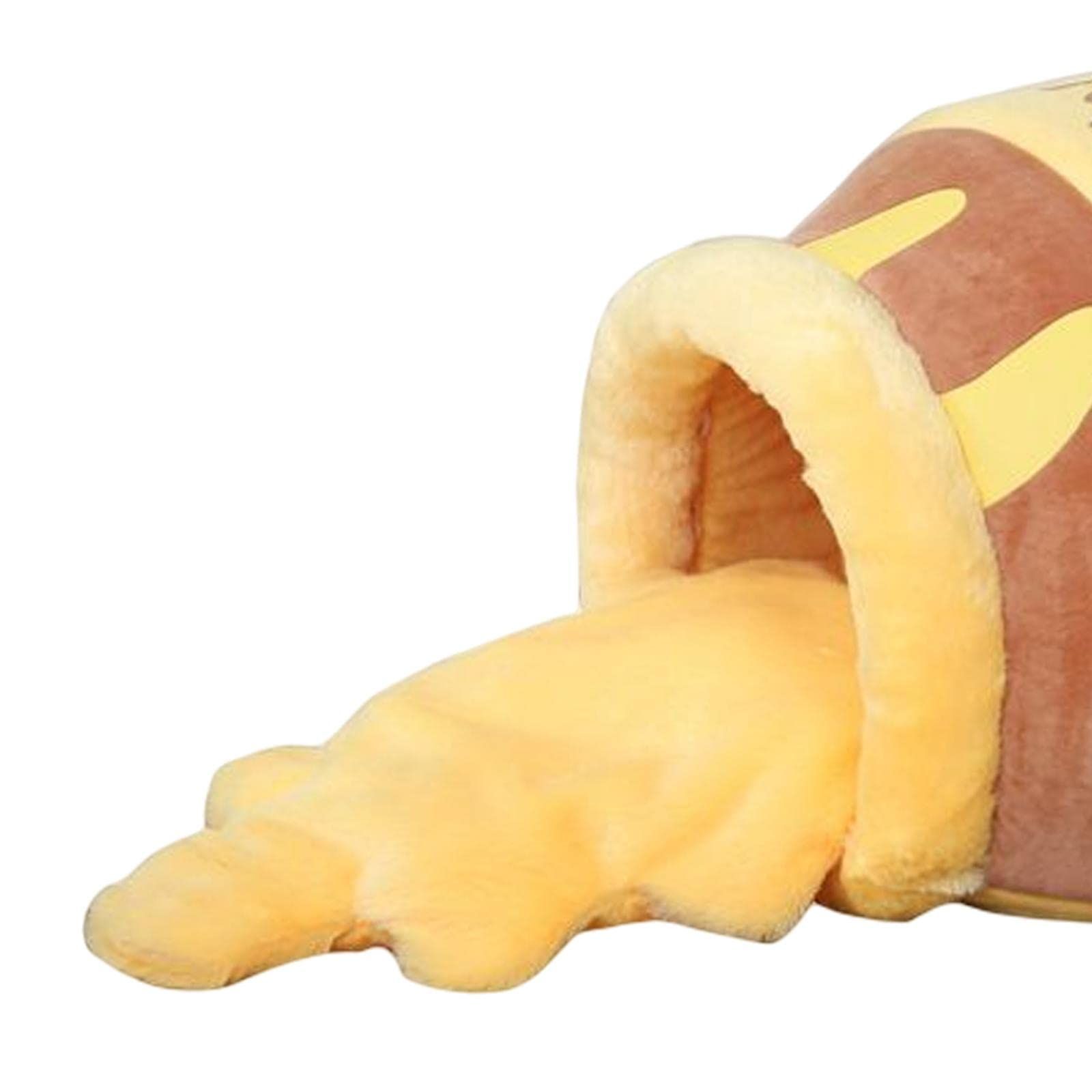 Pot for Indoor Cats Removable Cushion Cozy Cave Cartoon House Small Bed Kitten