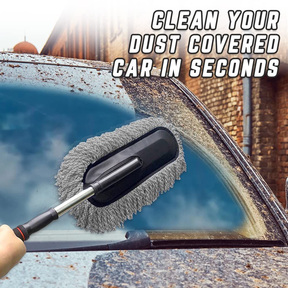Microfiber Car Duster Cleaning and Car Dash Brush Supplies for Dashboard view 3