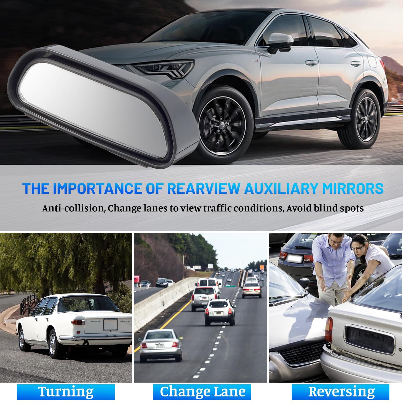 2 pcs Blind Spot Mirrors view 2