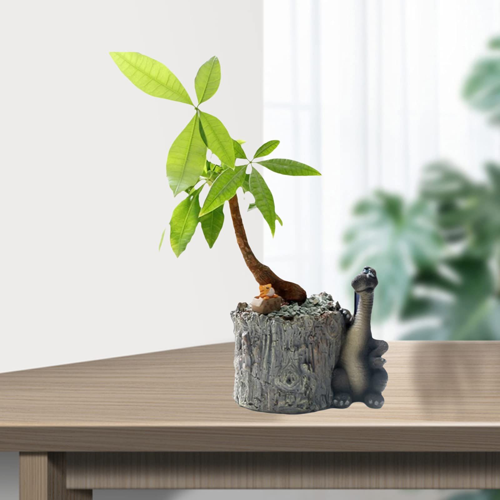 Dinosaur Shape Resin Flower Pot with Drain Hole for Succulent Plants