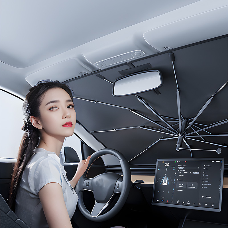 Car Windshield Sun Shade Umbrella view 3