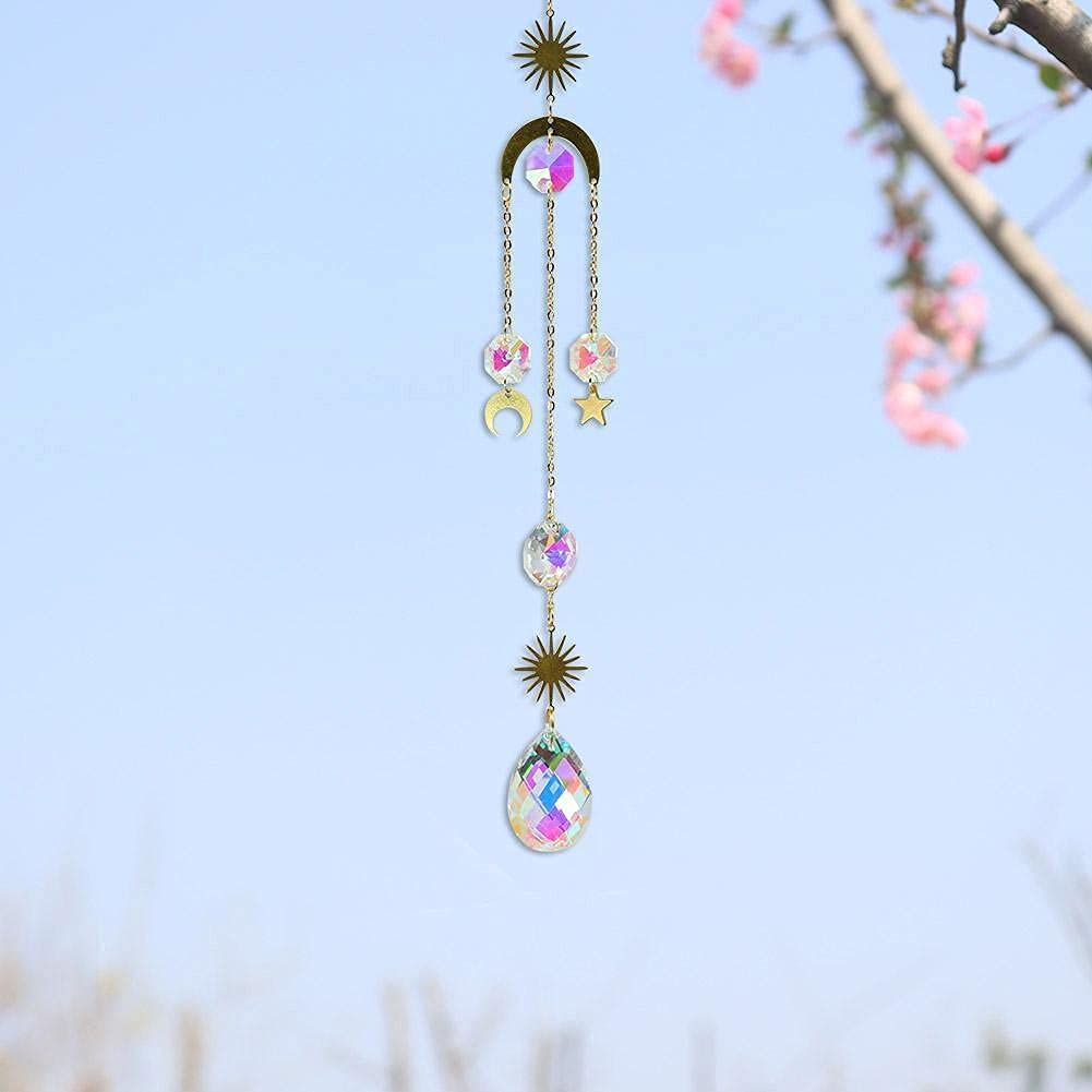 4 Moon Hoop Pendant Indoor Decorative Wind Outdoor Garden Decoration Chime view 2