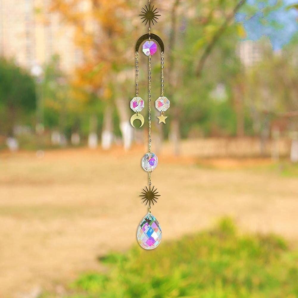 4 Moon Hoop Pendant Indoor Decorative Wind Outdoor Garden Decoration Chime view 3