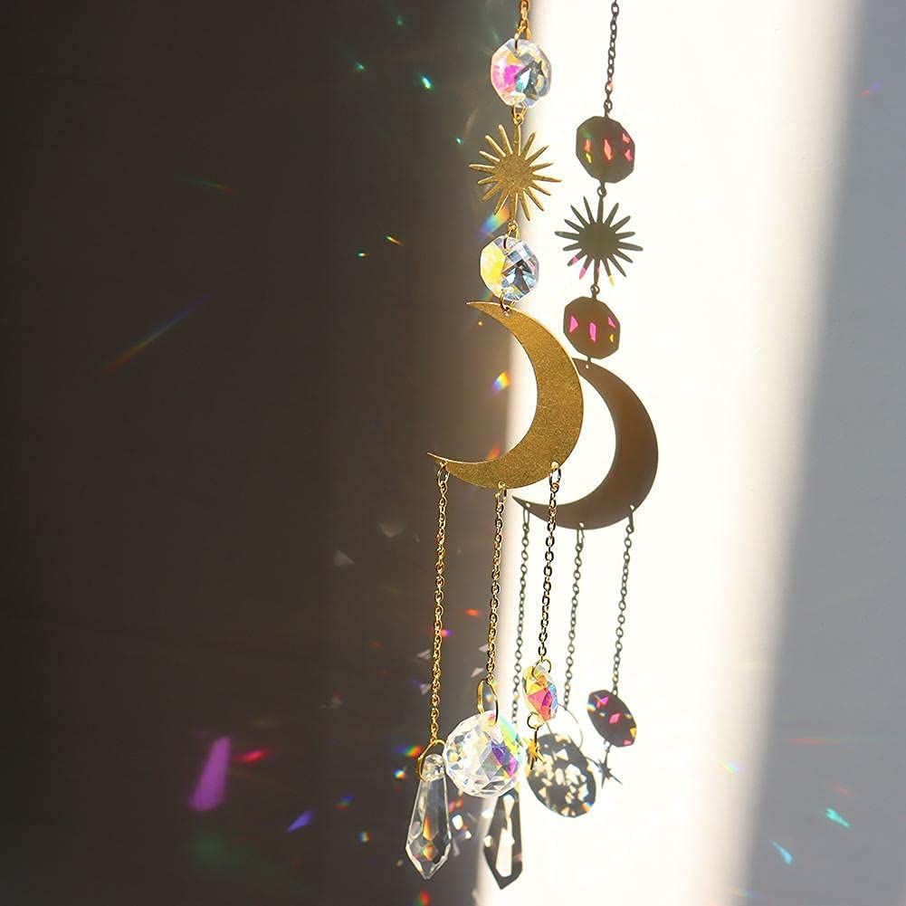 4 Moon Hoop Pendant Indoor Decorative Wind Outdoor Garden Decoration Chime view 4