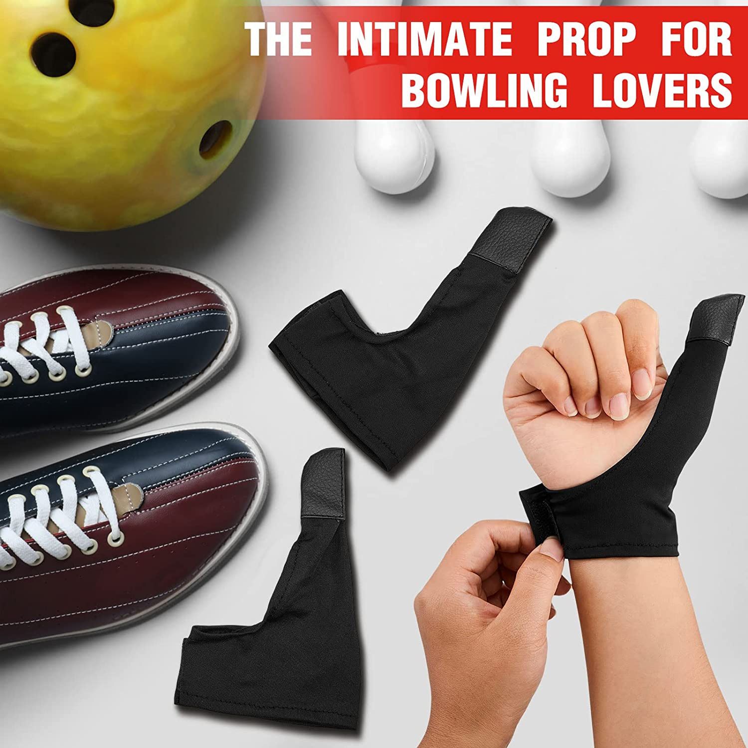 Bowling Thumb Saver Protector 2 Pcs Thumb Guard Bowling Thumb Sock Compact and view 2