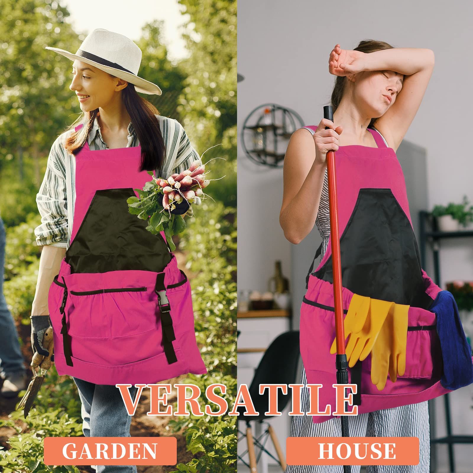 Gardening Apron,Unisex Waterproof Canvas Garden Apron with Pockets for