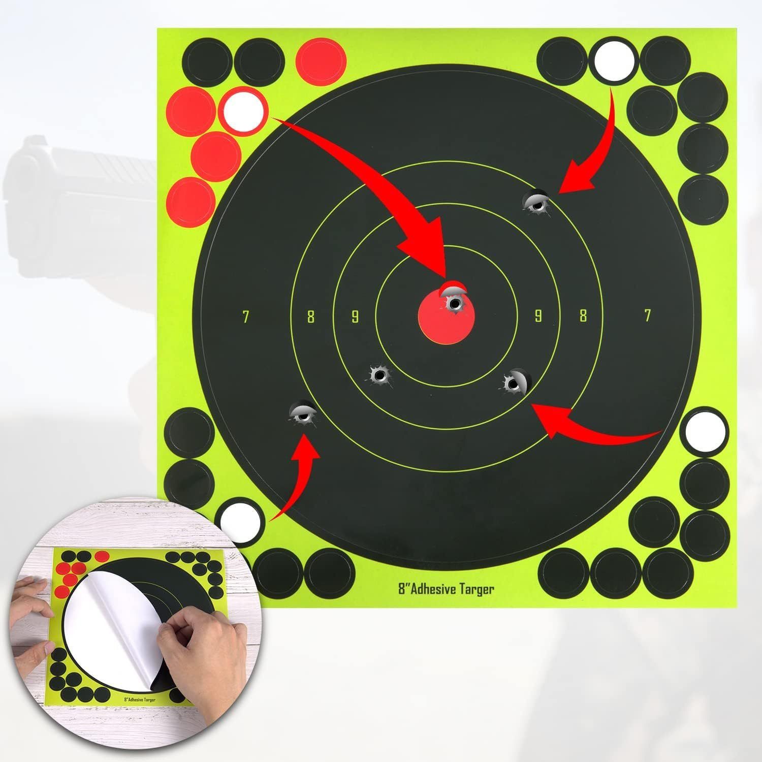 Shooting Targets 20 Pcs Target Paper Splatter Targets Sticks for Hunting view 2