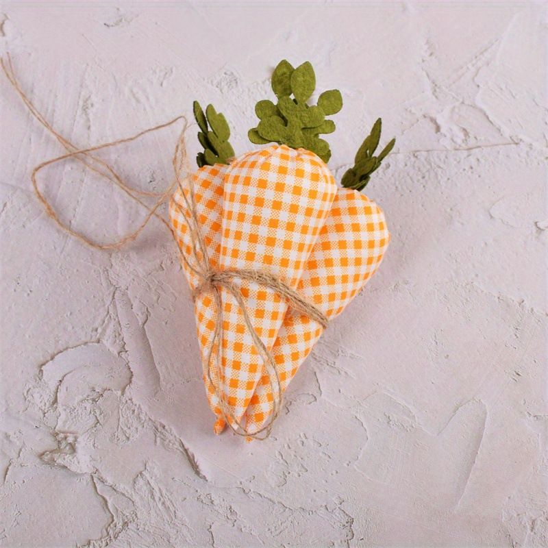 Easter Carrot Banner Bunny Carrot Garland Fabric Wall Vegegtable Ornament for view 2