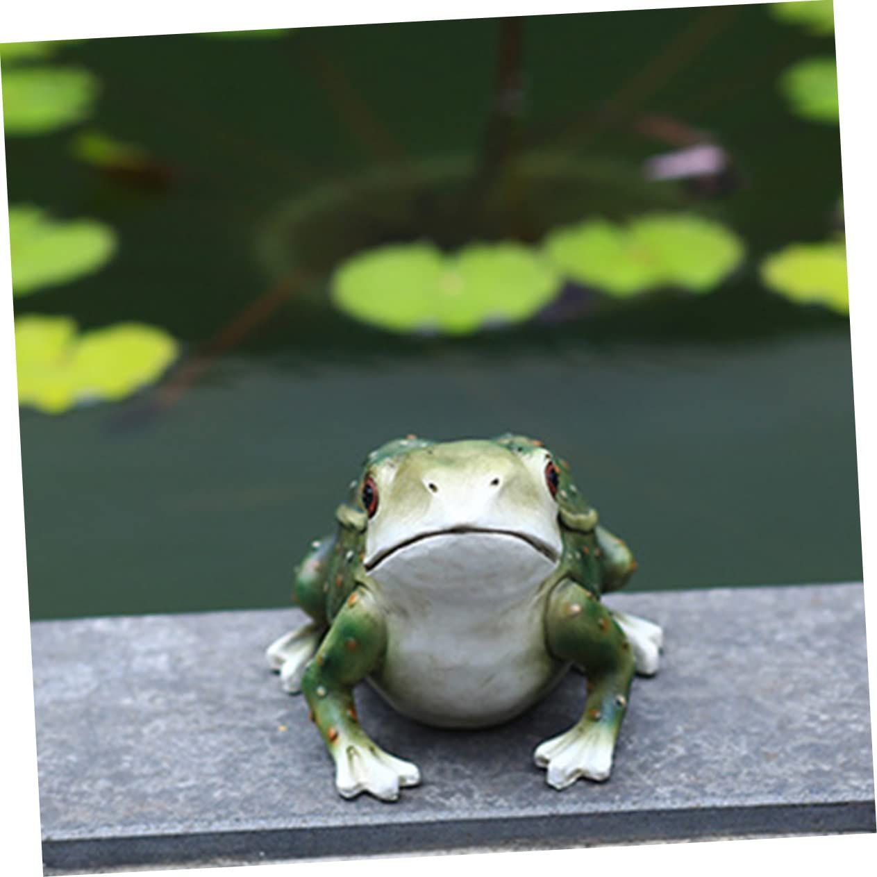 Animal Model Adornment Frog Ornaments Crafts Outdoor Synthetic Resin Yard Frog view 4