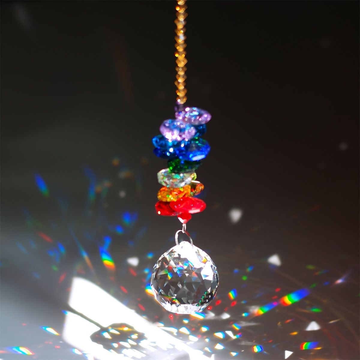 Crystal Hanging Suncatcher Ball Prism Home Wedding Decoration Hand Crafts view 2