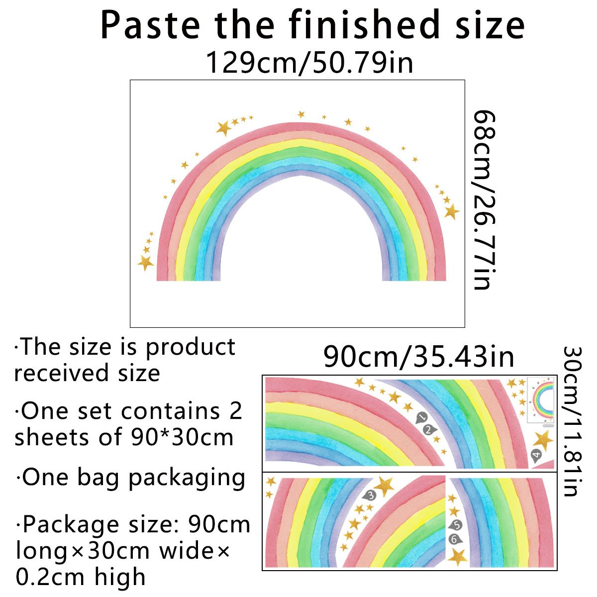 Wall Sticker Decoration DIY Colorful Decorative Wall Decals Art Decal for Home view 4