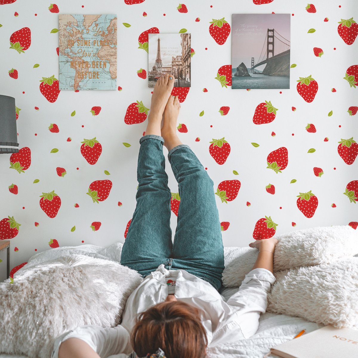 Strawberry Decor Strawberry Stickers Strawberry Wall Decals for Girls Boys