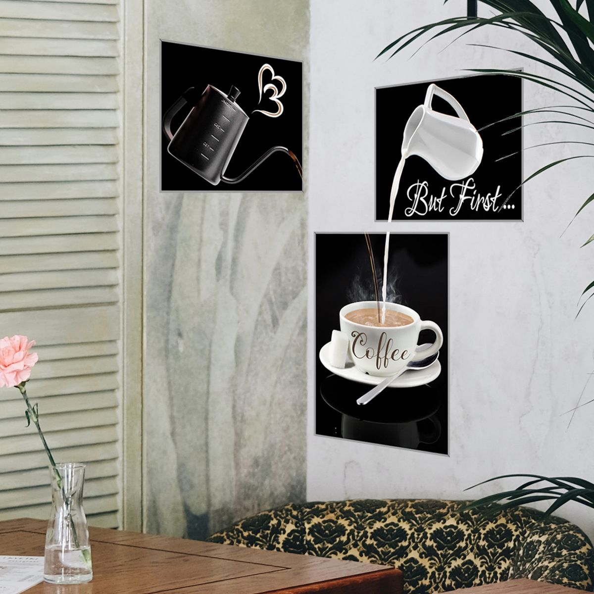 Coffee Bar Kitchen Wall Decor - But First Coffee Bar Sign Kitchen Frames Art view 3