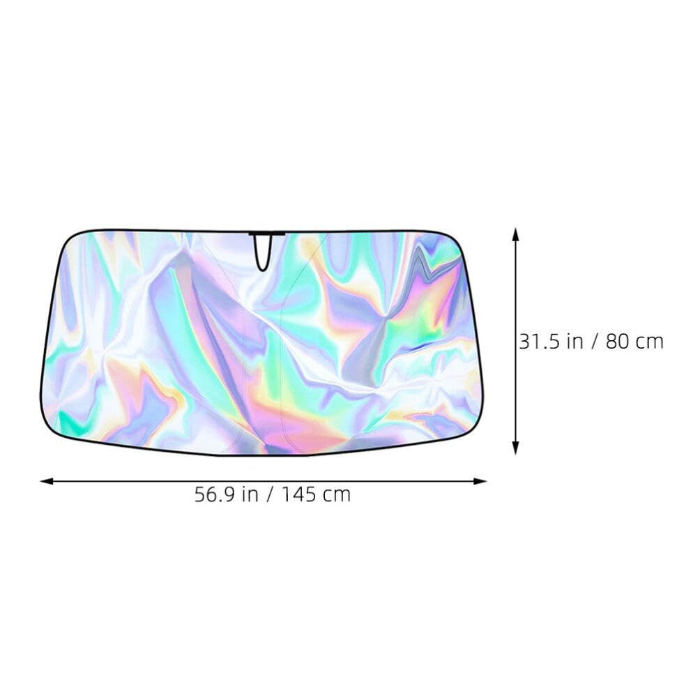 Car Windshield Sun Shade 145x80cm Holographic Car Front Window Sunshade view 3
