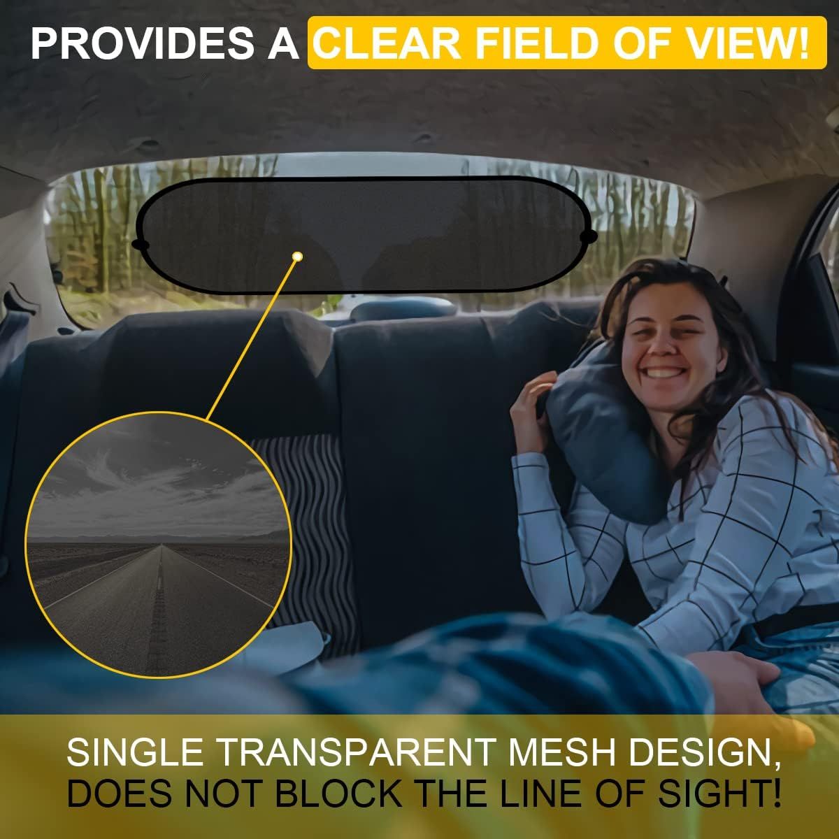 Car Rear Window Sunshade with Suction Cup view 4