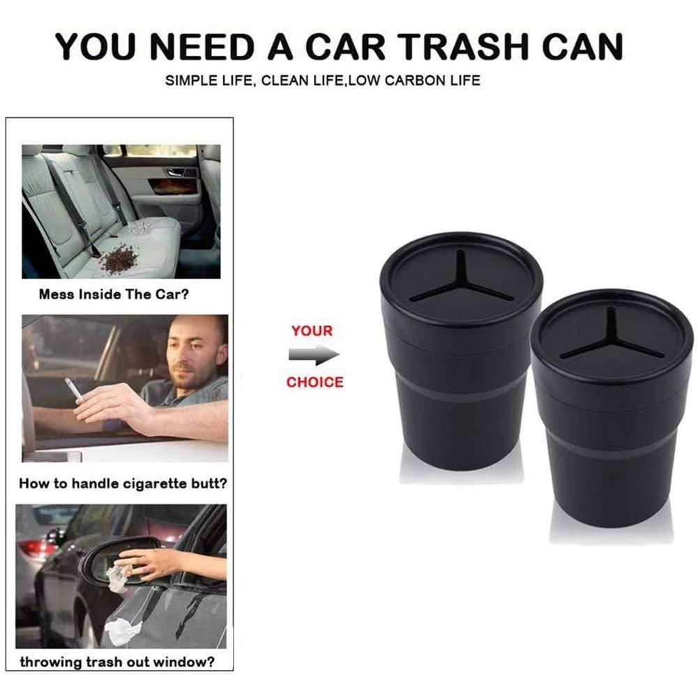Car Change Holder with Lid Automotive Plastic Garbage Cans 250 mL (0.06 view 4