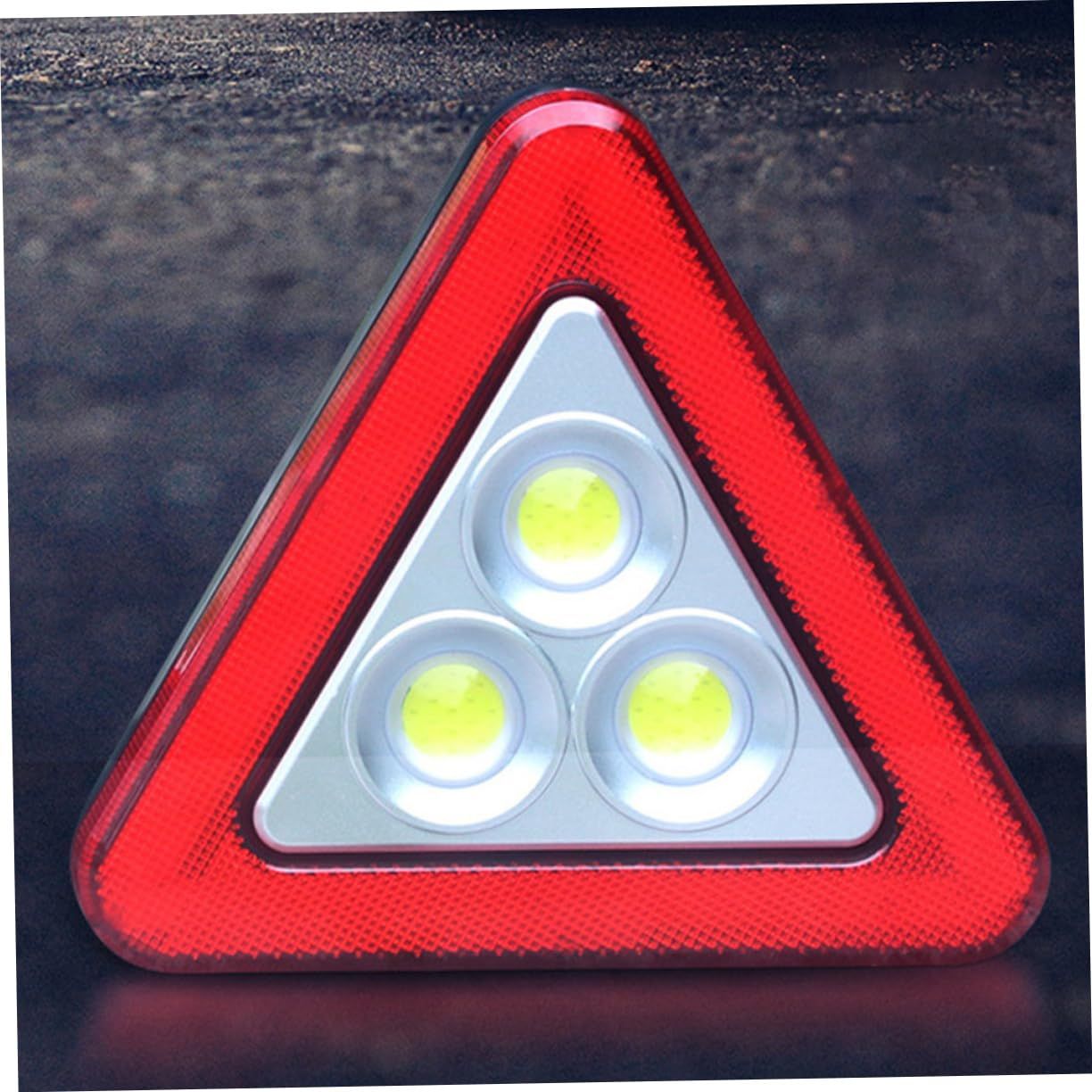 Safety Reflective Triangles Warning Sign Glare Plastic Warning Frame Roadside view 3