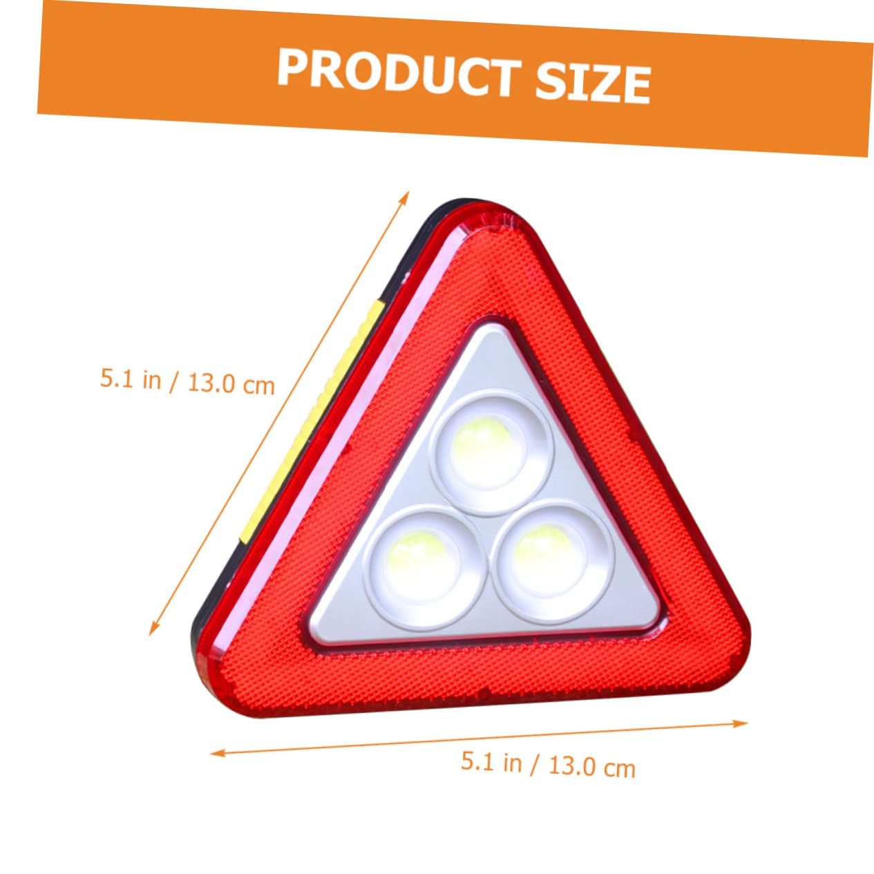 Safety Reflective Triangles Warning Sign Glare Plastic Warning Frame Roadside view 4