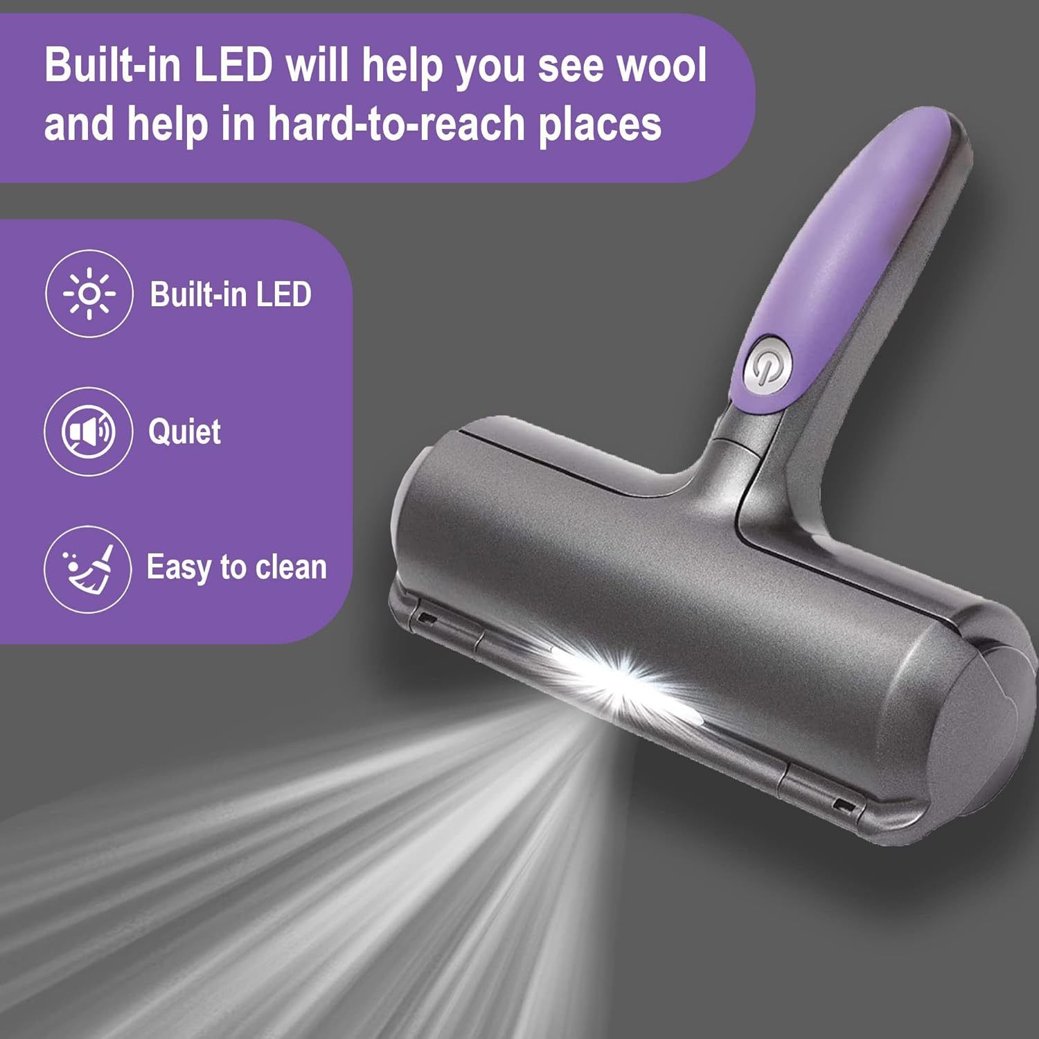 Reusable Pet Hair Roller - Multi-Surface Sonic Pet Hair Remover Roller with view 4