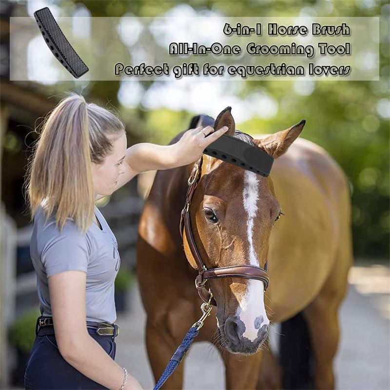 Horse Brush Hair Grooming Shedding Massage Tool Supplies Groomer Stuff Short view 2