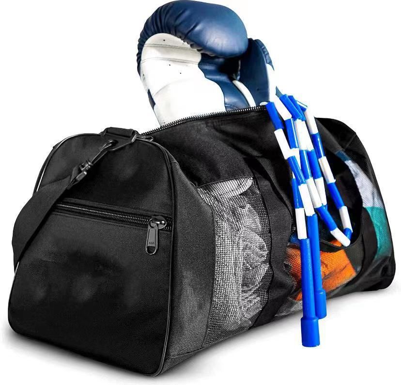 Mesh Gym Bag Gym Mesh Roll Bag Cross Shoulder Carry on Bag Gym Travel Hiking
