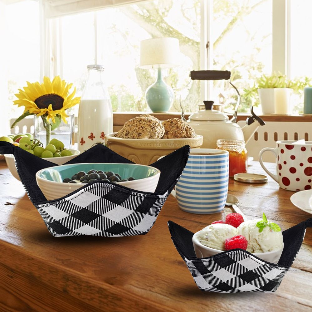 1 Set Microwave Safe Hot Bowl Holder Protect Hand Heat Resistant Bowl Holders view 4