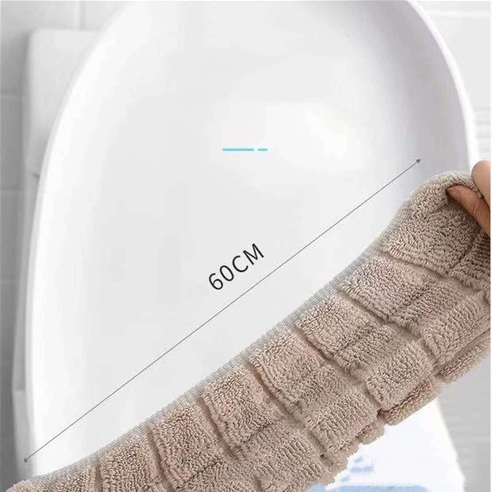 Bathroom Soft Thicker Warmer Stretchable Washable Cloth Toilet Seat Cover Pads view 2