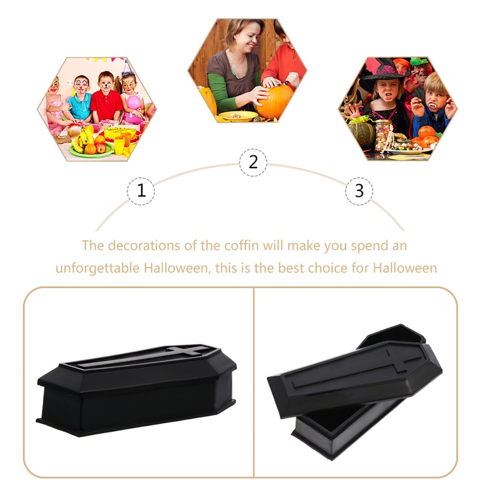 Mini Halloween Coffin, Mini Coffin Boxes, Halloween Coffin Prop, Coffin Shaped view 3
