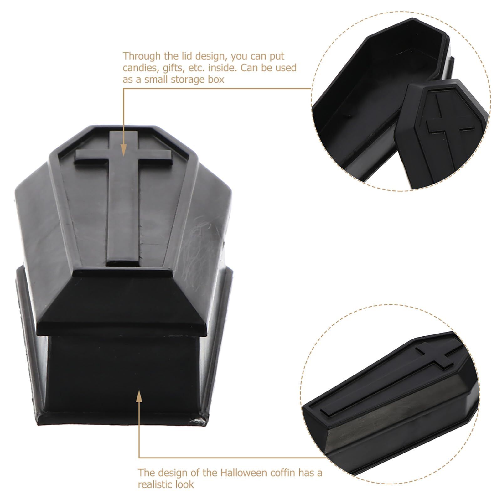 Mini Halloween Coffin, Mini Coffin Boxes, Halloween Coffin Prop, Coffin Shaped view 4