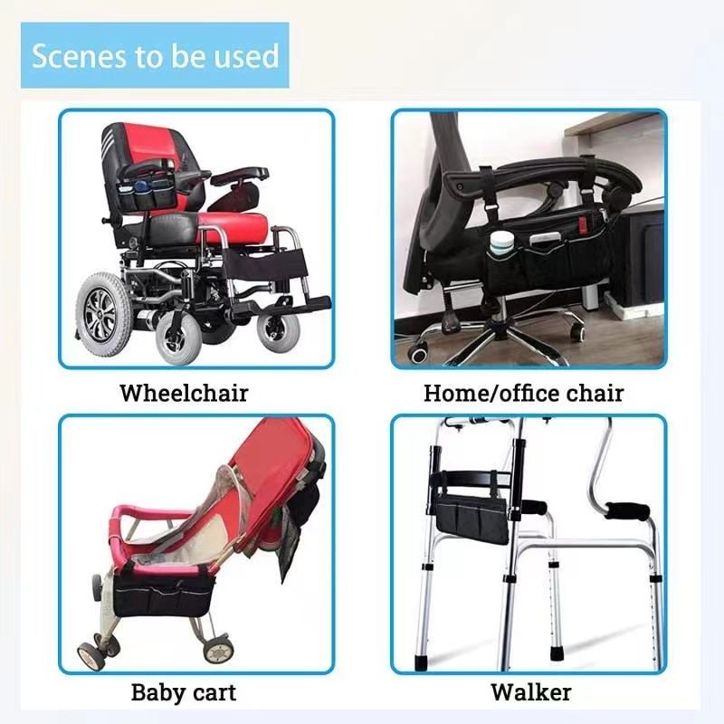 Wheelchair Side Bag, Wheelchair Bags to Hang on Side Wheelchair Bagsr with 4 view 3