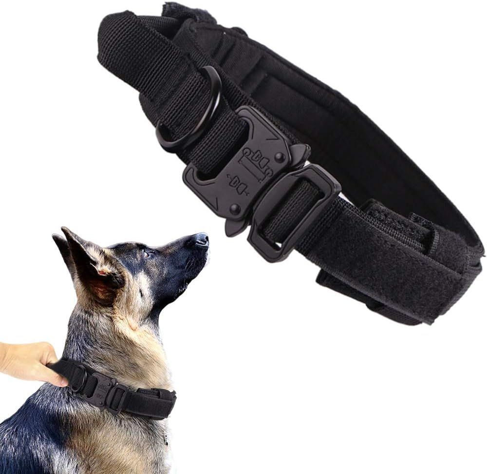 Tactical Dog Collar Military Dog Collar Adjustable Nylon Dog Collar Heavy Duty view 3